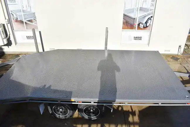 Adelaide Trailers For Sales: FLAT-TOP-BEAVERTAIL-CAR-TRAILER-24X8